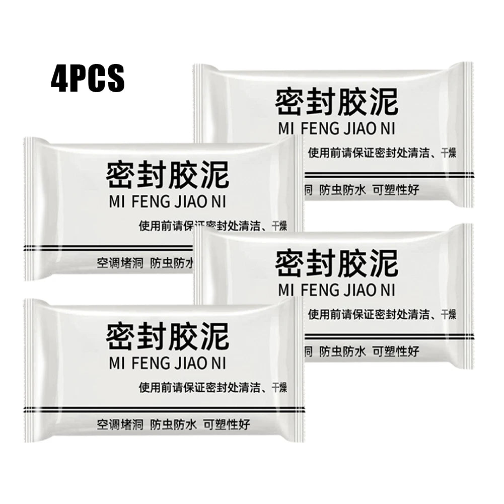 4pcs Wall Hole Sealing Cement Clay Sealant Cover Cracks Waterproof Repair Air Conditioning Hole Air Clay Sealing Mud