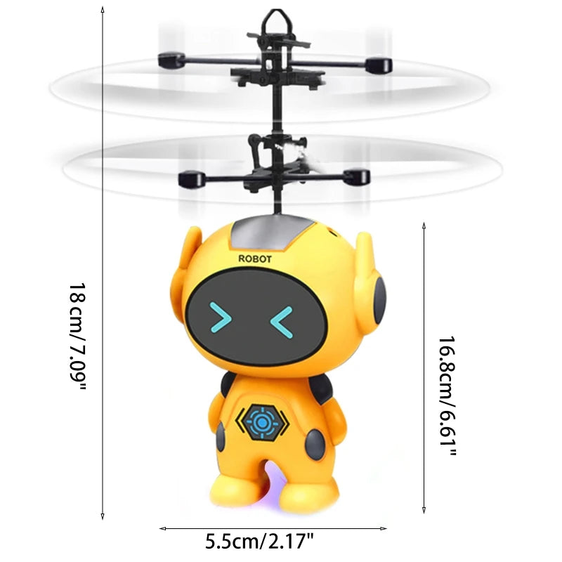 2025 New Flying Toys Ball Drones Robot Toys Induction Built-in LED Light Helicopter Mini Drone Games Toys for Kids Boys Girls